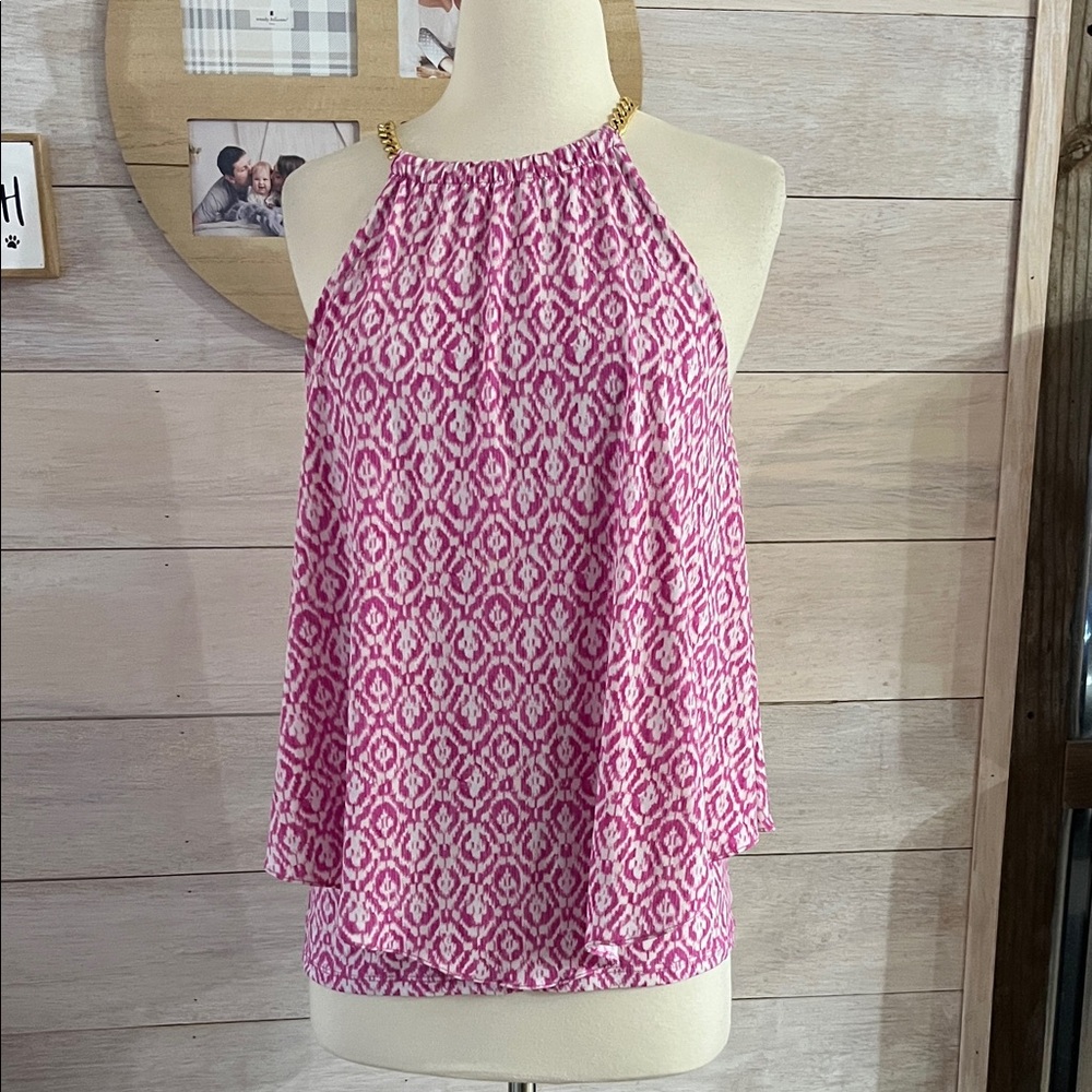 MICHAEL Michael Kors Pink Geometric Blouse XS